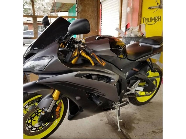 2008-2016 Grey Matte Black Gold Decals Yamaha YZF 600 R6 Motorcycle Fairings UK