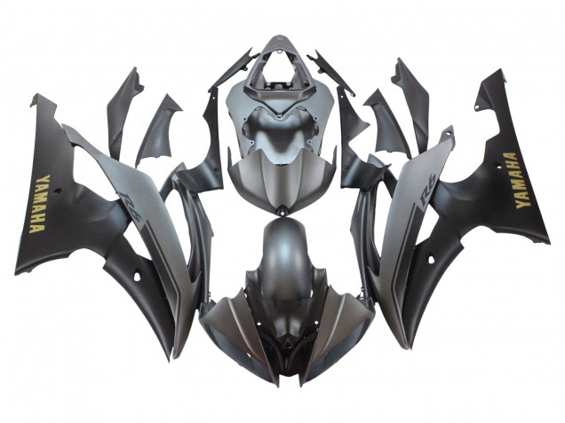 2008-2016 Grey Matte Black Gold Decals Yamaha YZF 600 R6 Motorcycle Fairings UK