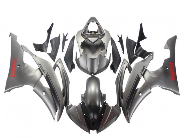 2008-2016 Matte Grey Red Decals Yamaha YZF 600 R6 Motorcycle Fairings UK