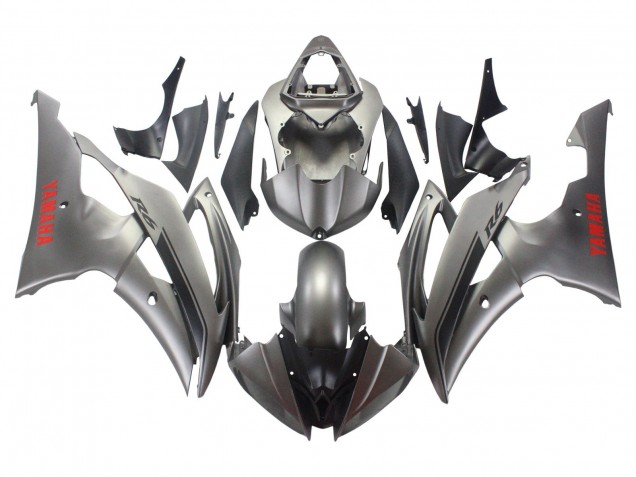 2008-2016 Matte Grey Red Decals Yamaha YZF 600 R6 Motorcycle Fairings UK