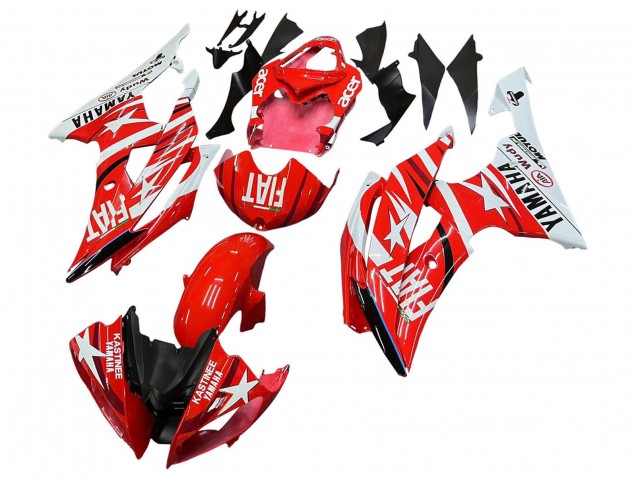2008-2016 White Red Black Fiat Acer Yamaha YZF 600 R6 Motorcycle Fairings UK