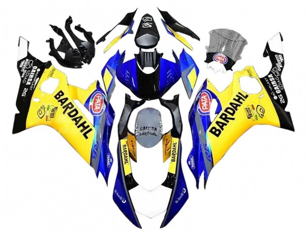 2008-2016 Yellow Blue Black Bardahl Yamaha YZF 600 R6 Motorcycle Fairings UK