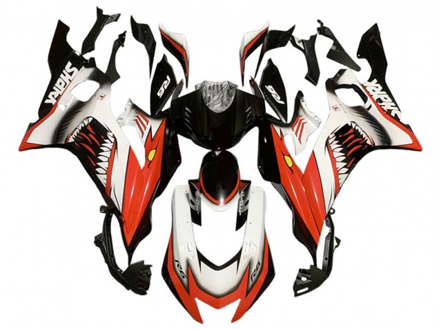 2017-2025 White Red Black Shark Yamaha YZF 600 R6 Motorcycle Fairings UK