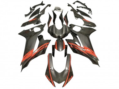 Buy 2017-2025 Red Black Carbon Fiber Style Yamaha YZF 600 R6 Motorcycle Fairings UK