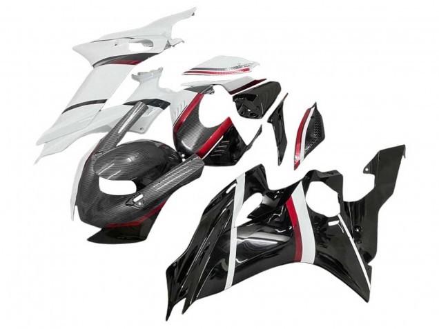 2017-2025 White Red Glossy Black Carbon Fiber Style Yamaha YZF 600 R6 Motorcycle Fairings UK