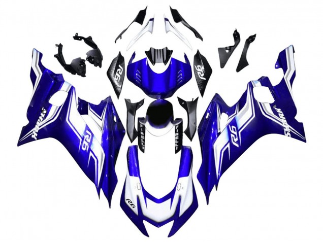 2017-2025 White Blue Yamaha YZF 600 R6 Motorcycle Fairing UK