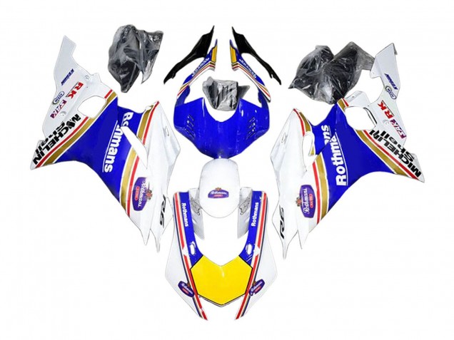 2017-2025 White Blue Yellow Rothmans Yamaha YZF 600 R6 Motorcycle Fairings UK