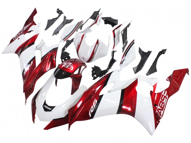 2017-2025 White Red Black Yamaha YZF 600 R6 Motorcycle Fairings UK