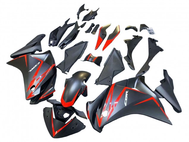 2011-2015 Matte Black Red Stripe Honda CBR250RR Motorcycle Fairings UK