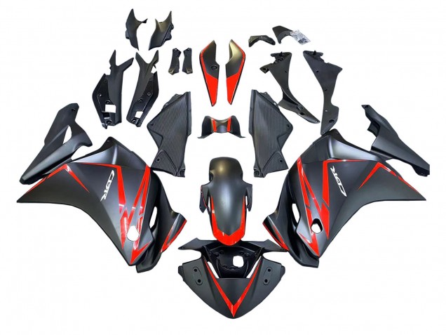 2011-2015 Matte Black Red Stripe Honda CBR250RR Motorcycle Fairings UK