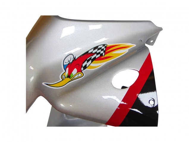 2000-2006 Silver Red Black Stripe Racing Honda VTR1000 Motorcycle Fairings UK