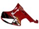 2000-2006 Red Black Stripe Racing Honda VTR1000 Motorcycle Fairings UK