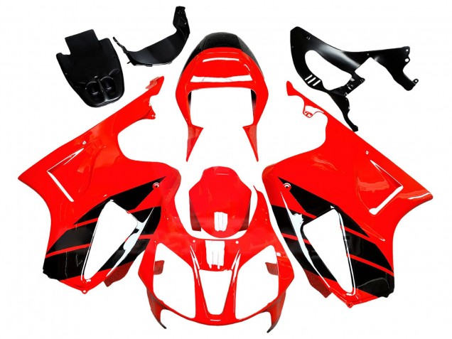 2000-2006 Red Glossy Black Stripe Honda VTR1000 Motorcycle Fairings UK