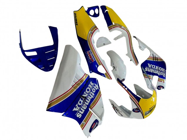 1994-1996 White Blue Yellow Gold Rothmans Honda NSR250 Motorcycle Fairings UK