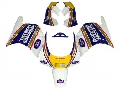 Buy 1988-1989 White Yellow Blue Rothmans Honda NSR250R Motorcycle Fairings UK