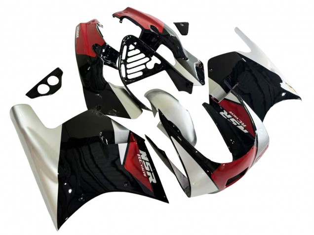 1988-1989 Silver Red Glossy Black Honda NSR250R Motorcycle Fairings UK