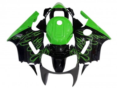 Buy 2000-2001 Glossy Black Green Flame Kawasaki ZX12R  Motorcycle Fairings UK