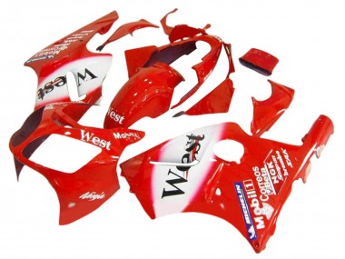 Buy 2000-2001 Red White Black West Kawasaki ZX12R Motorcycle Fairings UK
