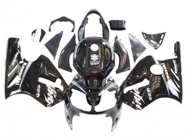 Buy 2000-2001 Glossy Black White Elf Snow Kawasaki ZX12R Motorcycle Fairings UK