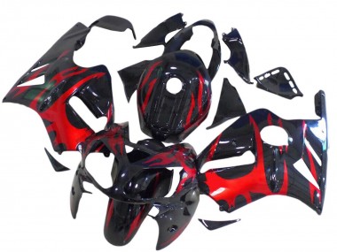 Buy 2000-2001 Glossy Black Red Kawasaki ZX12R Motorcycle Fairings UK