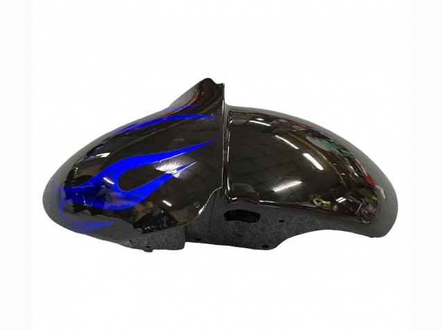 2000-2001 Glossy Black Blue Flame White Kawasaki ZX9R Motorcycle Fairings UK