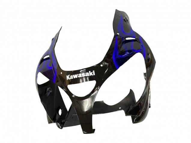 2000-2001 Glossy Black Blue Flame White Kawasaki ZX9R Motorcycle Fairings UK