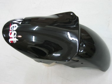 Buy 2000-2001 Glossy Black White West Kawasaki ZX9R Motorcycle Fairings UK