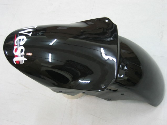 2000-2001 Glossy Black White West Kawasaki ZX9R Motorcycle Fairings UK