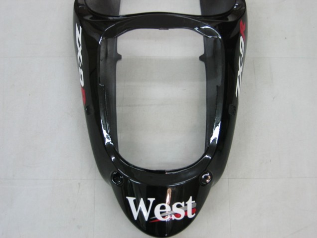 2000-2001 Glossy Black White West Kawasaki ZX9R Motorcycle Fairings UK