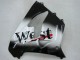2000-2001 Glossy Black White West Kawasaki ZX9R Motorcycle Fairings UK