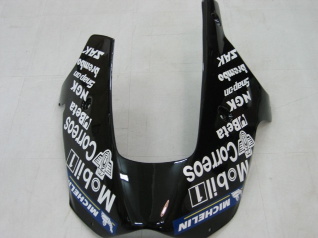 2000-2001 Glossy Black White West Kawasaki ZX9R Motorcycle Fairings UK