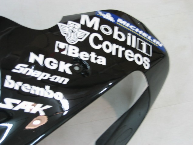 2000-2001 Glossy Black White West Kawasaki ZX9R Motorcycle Fairings UK