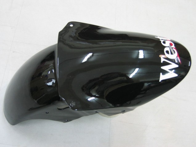2000-2001 Glossy Black White West Kawasaki ZX9R Motorcycle Fairings UK
