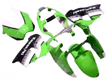 Buy 2000-2001 Green White Black Kawasaki ZX9R Motorcycle Fairings UK