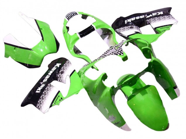 2000-2001 Green White Black Kawasaki ZX9R Motorcycle Fairings UK