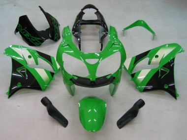 Buy 2000-2001 Green Silver Black Kawasaki ZX9R Motorcycle Fairings UK
