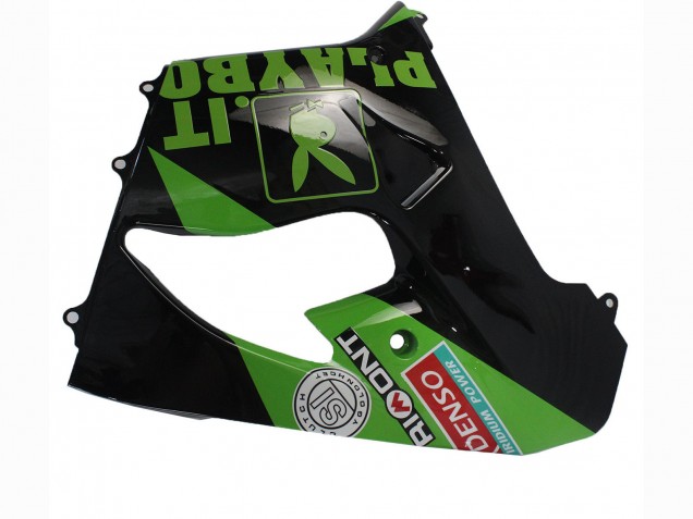 2000-2001 Green Black Playboy DENSO Kawasaki ZX9R Motorcycle Fairings UK