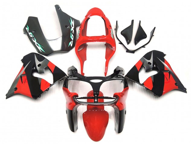 2000-2001 Red Black Kawasaki ZX9R Motorcycle Fairings UK