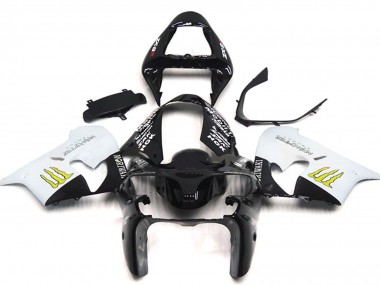 Buy 2002-2003 White Glossy Black Yellow Monster Kawasaki ZX9R Motorcycle Fairings UK