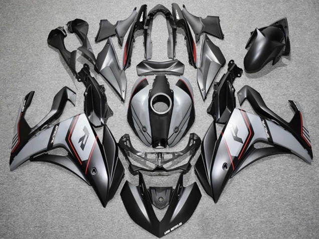 2015-2018 Nardo Grey Red Black Yamaha YZF R3 Motorcycle Fairings UK