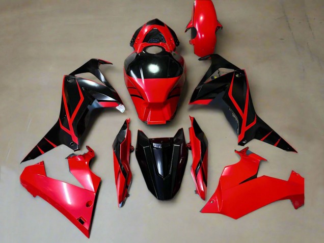 2019-2020 Red Glossy Black Stripe Honda CBR650R Motorcycle Fairings UK