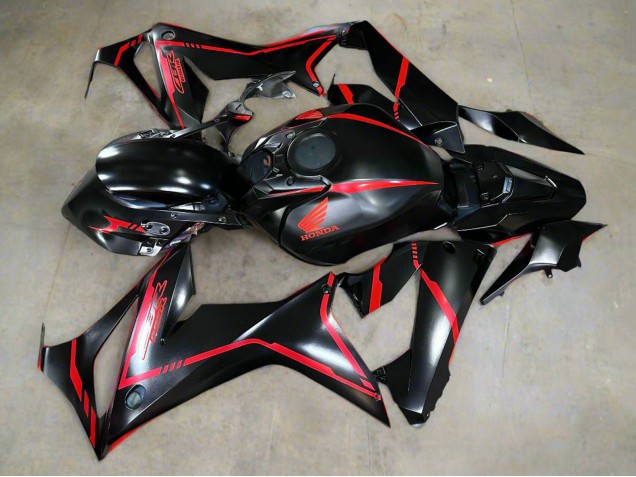2019-2020 Glossy Black Red Stripe Honda CBR650R Motorcycle Fairings UK