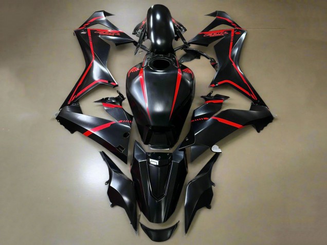 2019-2020 Glossy Black Red Stripe Honda CBR650R Motorcycle Fairings UK