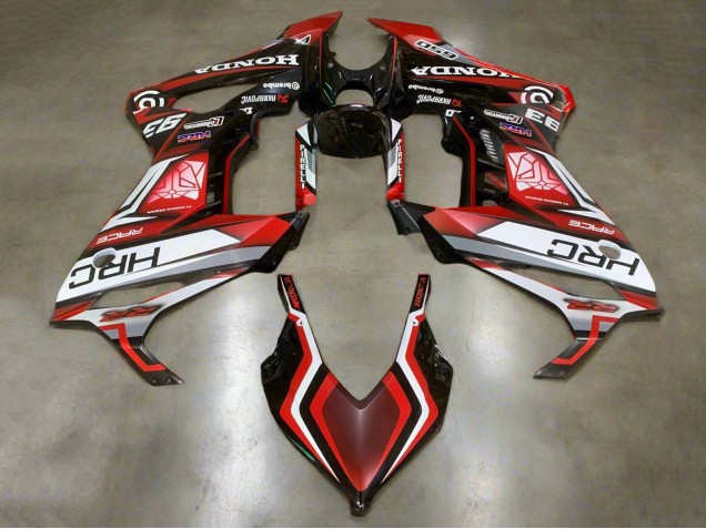 2019-2020 White Red Glossy Black HRC Honda CBR650R Motorcycle Fairings UK