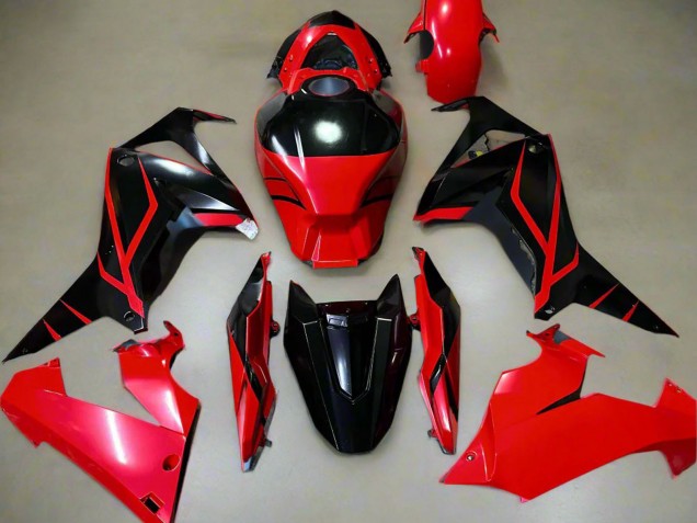 2021-2023 Red Glossy Black Stripe Honda CBR650R Motorcycle Fairings UK