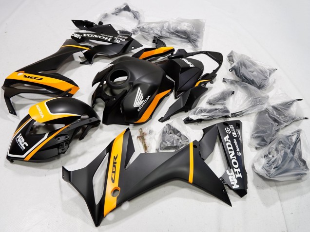 2021-2023 Matte Black Yellow HRC Honda CBR650R Motorcycle Fairings UK