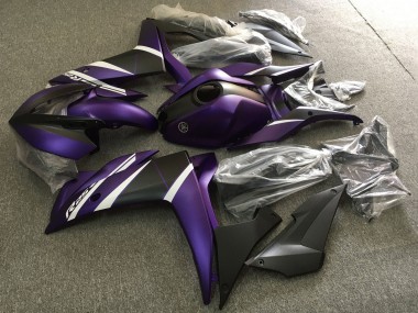 Buy 2015-2018 White Purple Matte Black Yamaha YZF R3/R25 Motorcycle Fairings UK