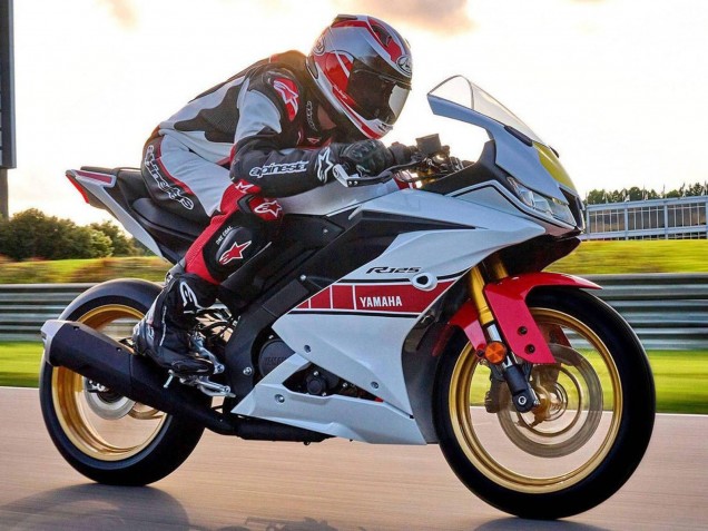 2019-2024 White Red Yellow Yamaha YZF R125 Motorcycle Fairings UK