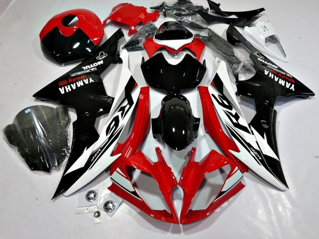 2008-2016 White Red Glossy Black Motul Michelin Yamaha YZF 600 R6 Motorcycle Fairings UK