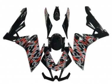 Buy 2009-2015 Black Grey Red Camouflage Aprilia RSV4 1000 Motorcycle Fairings UK